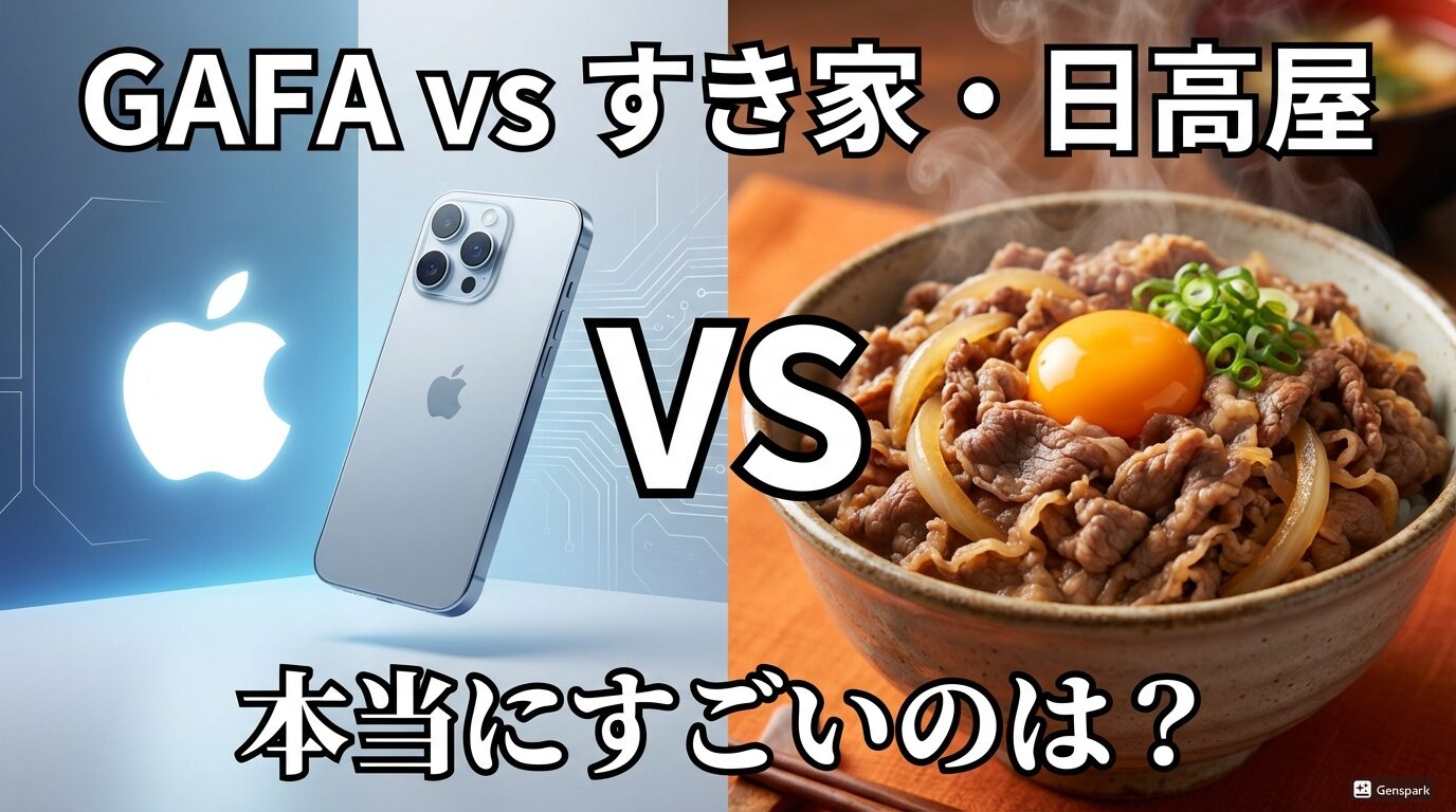 GAFAより、すき家や日高屋の方がもっとすごいかもしれない説!
