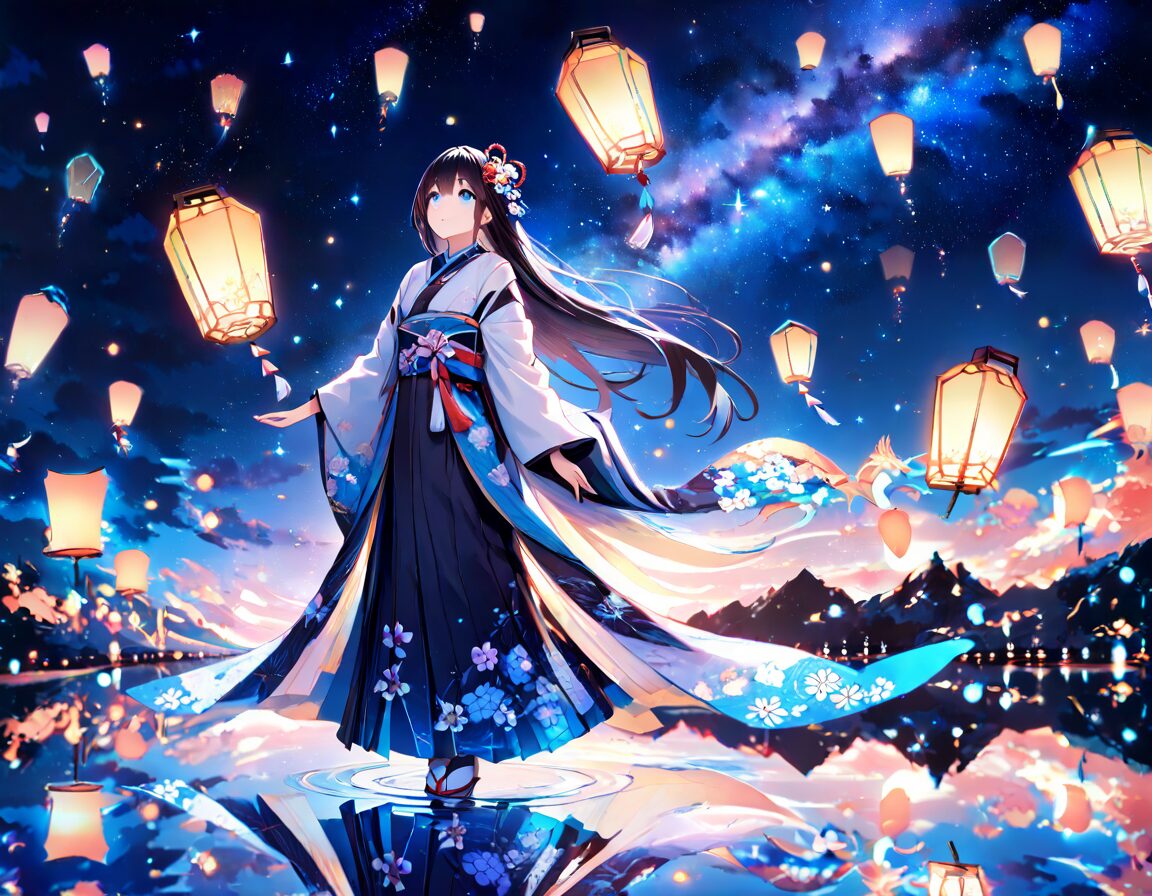 おまけ - Animagine XL 4.0（星空と和服の少女）